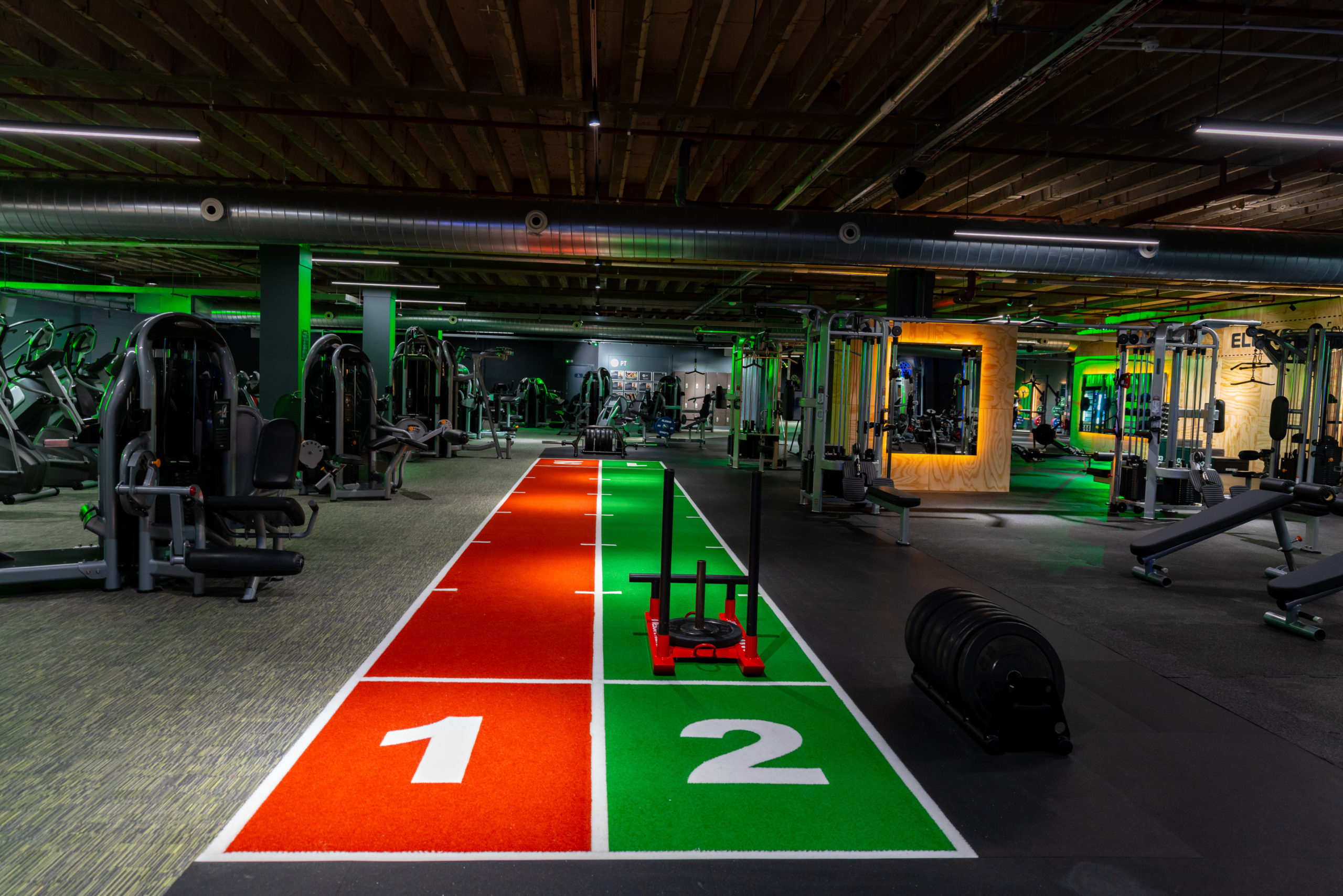 Sled track at JD Gyms Edinburgh