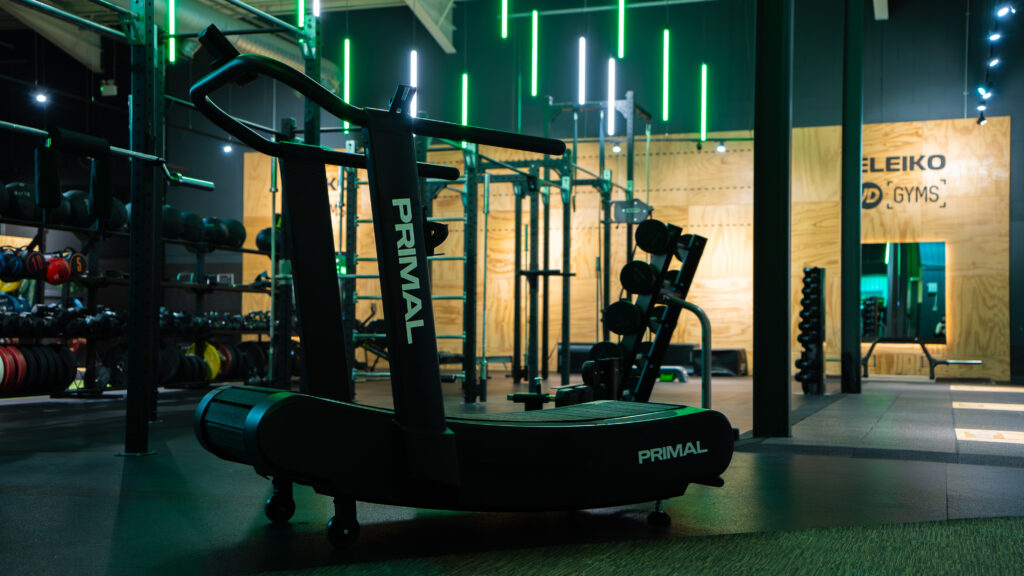 Image showcasing a curved treadmill at JD Gyms Brierley Hill as part of their gym upgrade.